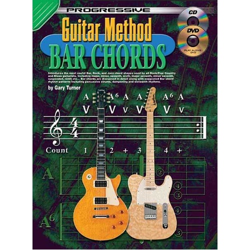 Progressive Guitar Method: Bar Chords Book with CD & DVD