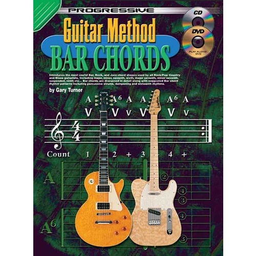 Progressive Guitar Method Bar Chords Small Book/DVD Book