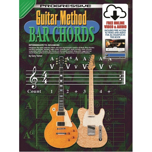 Progressive Guitar Method Bar Chords Book with Online Video & Audio Access