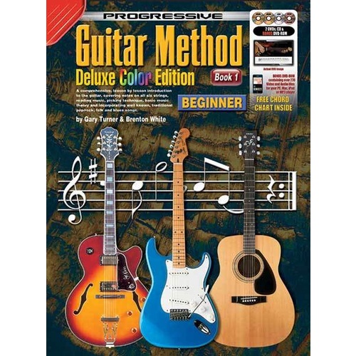 Progressive Guitar Method 1 Deluxe Edition Book/CD/DVD(2)/DVD-Rom Book