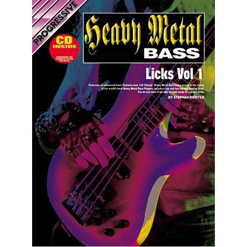 Progressive Heavy Metal Bass Licks Volume 1 Book and CD