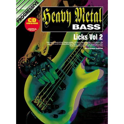 Progressive Heavy Metal Bass Licks Volume 2 Book with CD