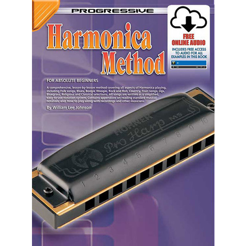 Progressive Harmonica Method Book/Online Video And Audio Book