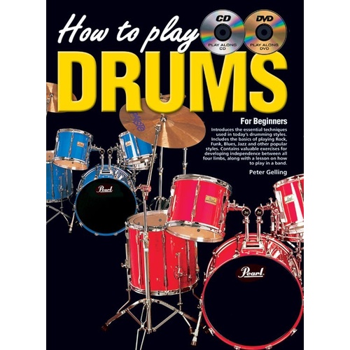 How To Play Drums For Beginners Book/CD/DVD Book