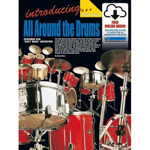 All Around The Drums Book by Learn To Play Publishing - 64 Pages, Step-by-Step Method for Drummers