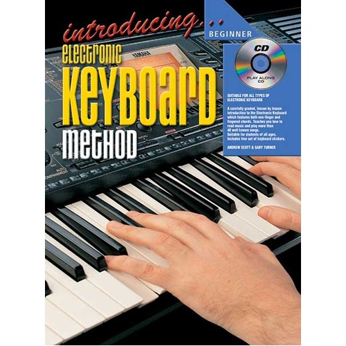 Electronic Keyboard Method Book with CD and Keyboard Stickers