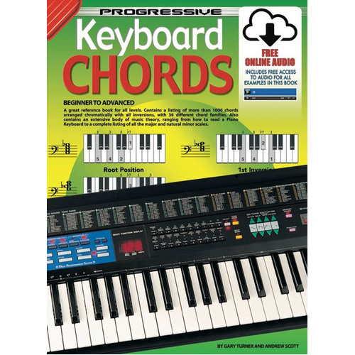 Progressive Keyboard Chords Book with Online Video & Audio Access