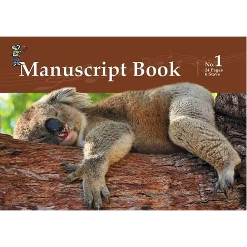 Progressive Manuscript Book 1, 24 Pages, A5 Format, 6 Stave