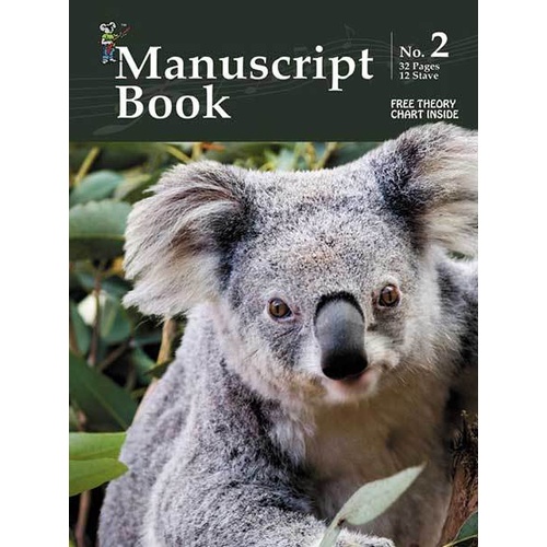 Progressive A4 Manuscript Book 2 Stapled, 32 Pages, 12 Stave with Free Theory Chart