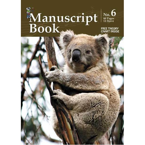 Progressive A4 Manuscript Book - 48 Pages, 12 Stave, Top Spiral Bound with Theory Chart