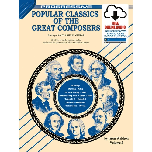 Popular Classics of Great Composers Vol 2 for Classical Guitar - Sheet Music Album