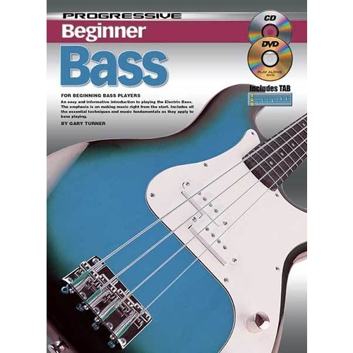 Progressive Beginner Bass Book/CD/DVD Book
