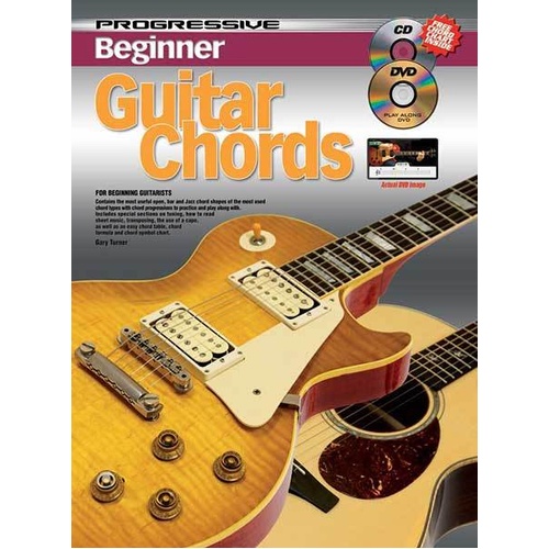 Progressive Beginner Guitar Chords Book with CD and DVD
