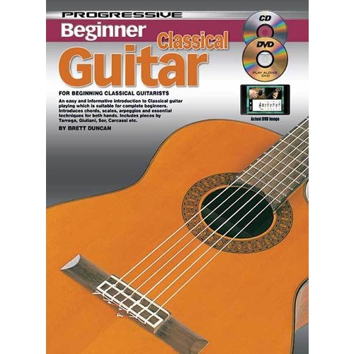 Progressive Beginner Classical Guitar Book/CD/DVD Book