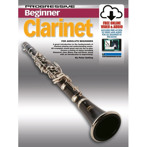 Progressive Beginner Clarinet with Gelling Book and DVD