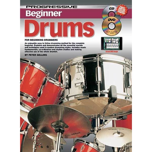 Progressive Beginner Drums Book/CD/DVD Book