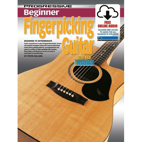 Progressive Beginner Fingerpicking Guitar Book with Online Audio Access