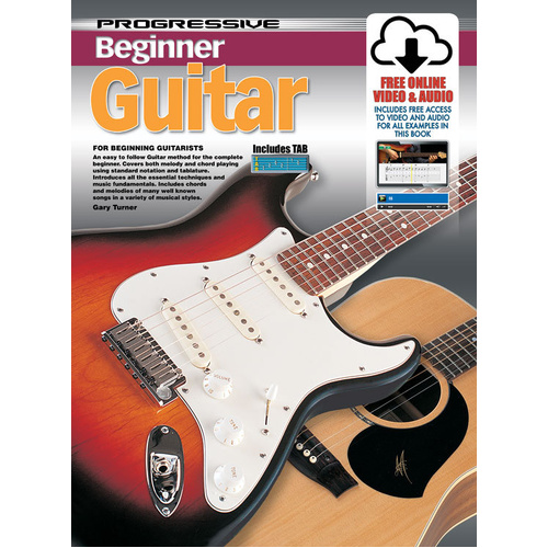 Progressive Beginner Guitar Book with Online Video & Audio Access