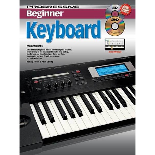 Progressive Beginner Keyboard Book/CD/DVD Book
