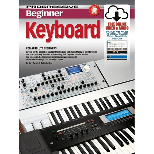 Progressive Beginner Keyboard with DVD & CD, 64 Pages, Easy Lessons, Chord Progressions, Exercises, Suitable for All Ages