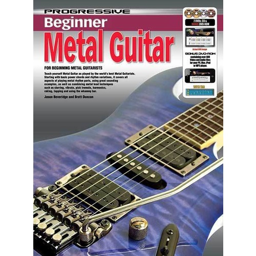 Progressive Beginner Metal Guitar Book/CD(2)/DVD(2)/DVD-Rom(2) Book