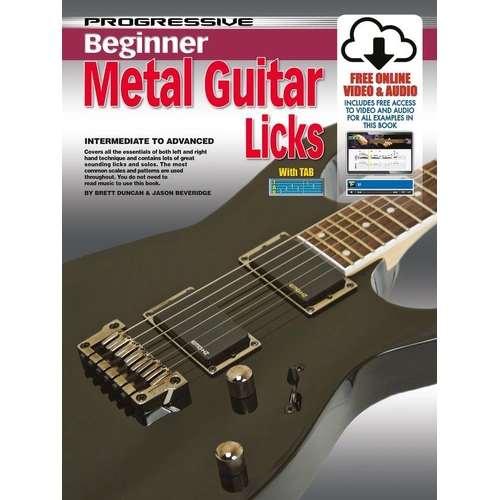 Progressive Beginner Metal Guitar Licks Book