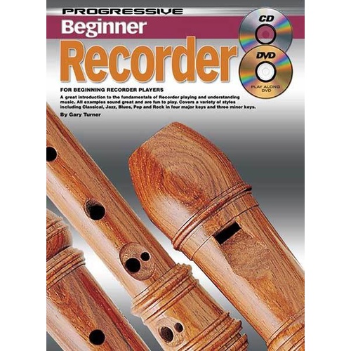 Progressive Beginner Recorder Book/CD/DVD Book
