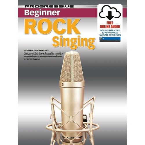 Progressive Beginner Rock Singing Book with CD for Voice