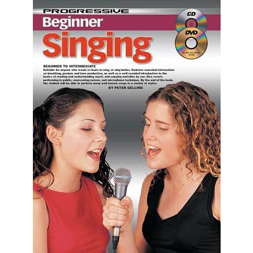 Progressive Beginner Singing Book/CD/DVD Book