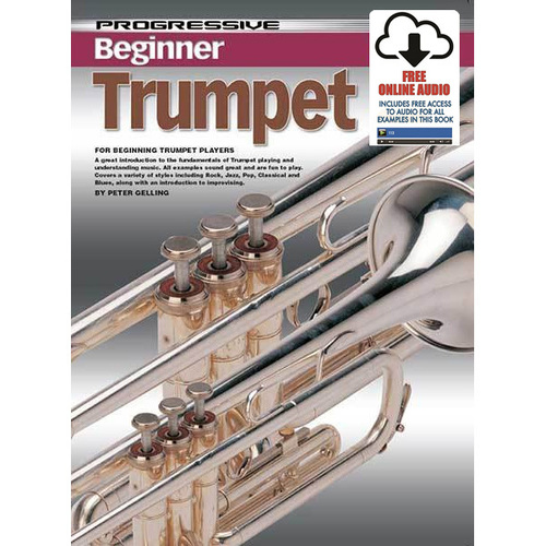 Progressive Beginner Trumpet Book with Online Video & Audio