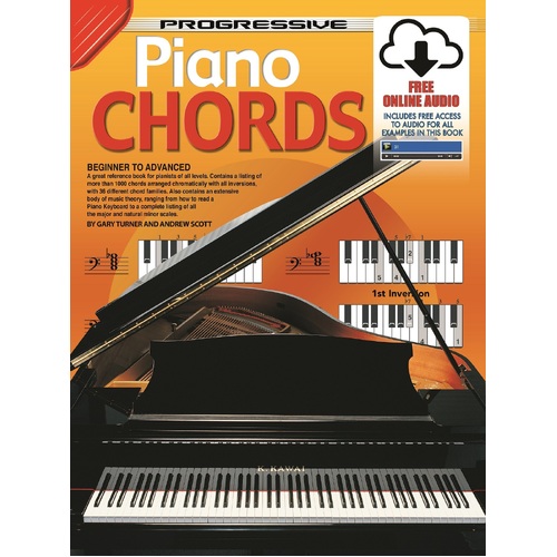 Progressive Piano Chords Book with Online Audio Access