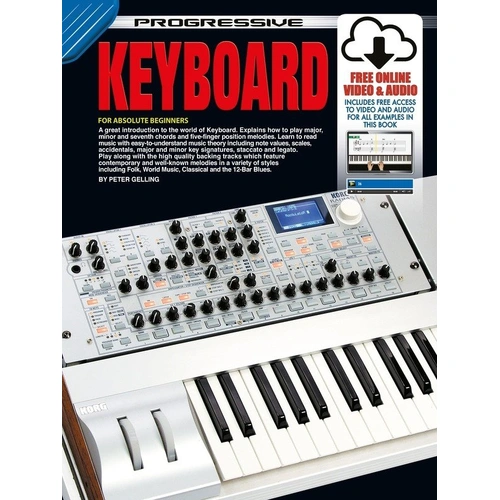 Progressive Keyboard Method Book - Learn to Play Music Theory, Chords, and Melodies with Backing Tracks