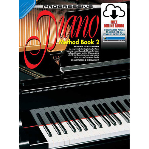 Progressive Piano Method Book 2 with Online Video & Audio Access