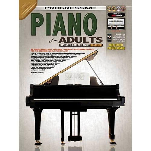Progressive Piano For Adults Book/CD/DVD(2)/DVD-Rom Book
