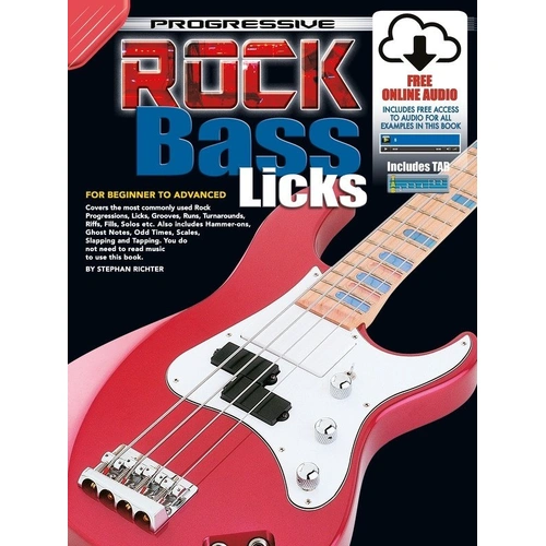 Progressive Rock Bass Licks Book by Learn To Play Publishing