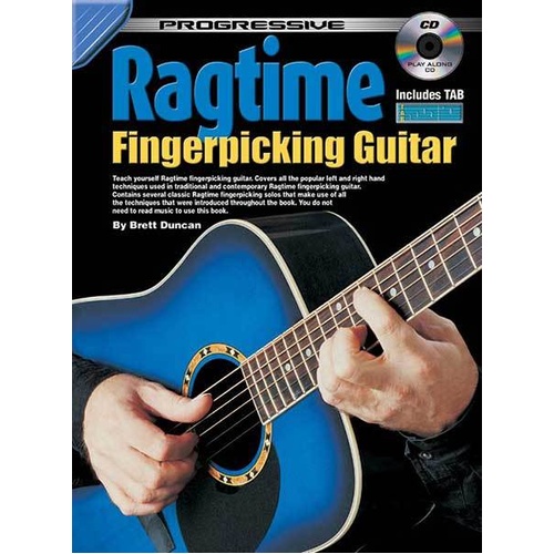 Progressive Ragtime Fingerpicking Guitar Book with CD