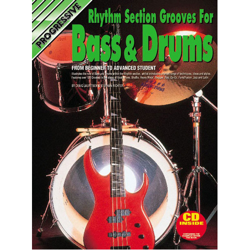 Progressive Rhythm Section Grooves for Bass & Drums Book with CD