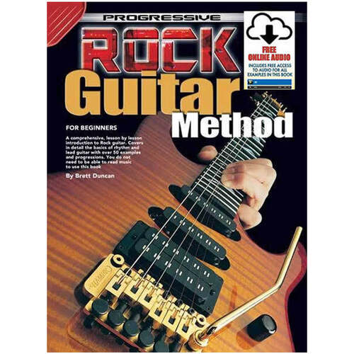Progressive Books 18392 Rock Guitar Method Book & Online Media
