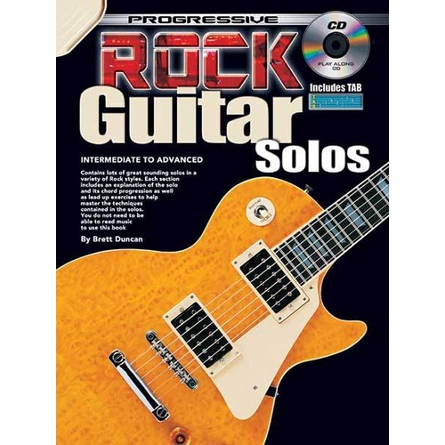 Progressive Rock Guitar Solos Book/CD