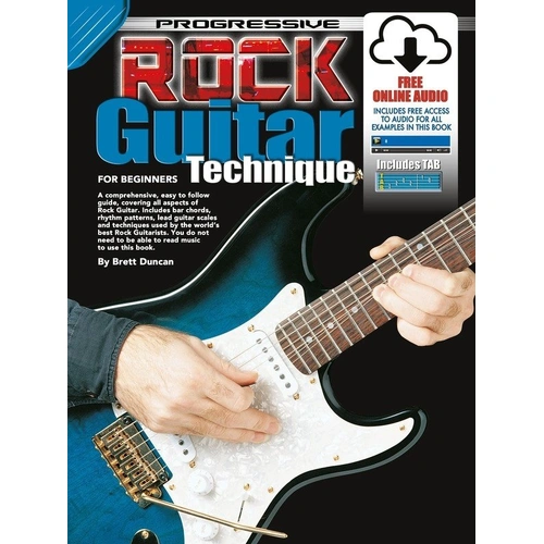 Progressive Rock Guitar Technique Book by Learn To Play Publishing, 56 Pages, Rhythm and Lead Techniques for Guitar