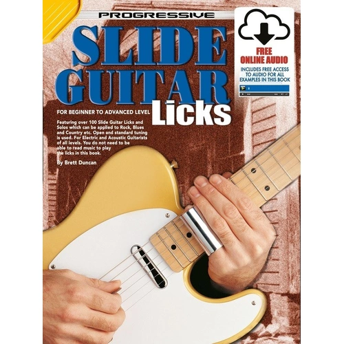Progressive Slide Guitar Licks Book by Learn To Play Publishing - 56 Pages