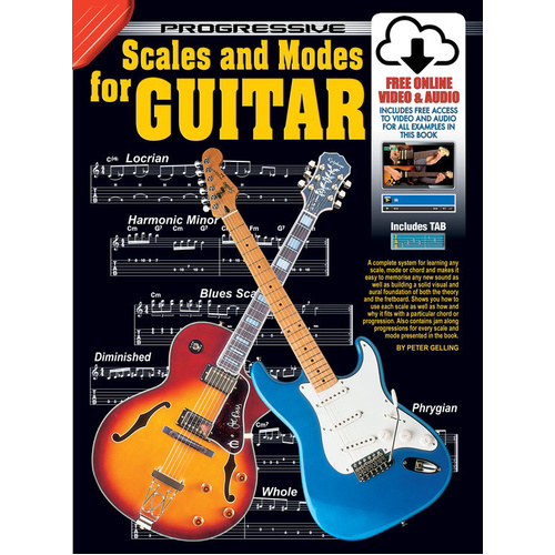 Progressive Scales and Modes Book with Online Video & Audio for Guitar