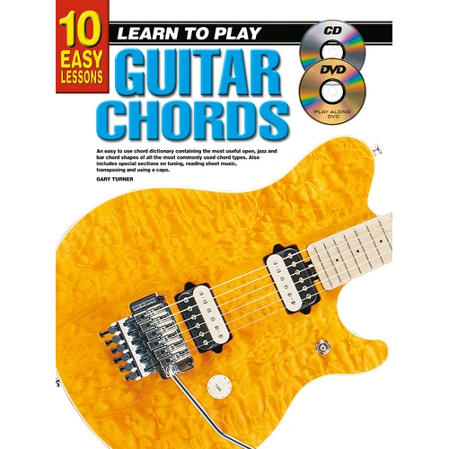 10 Easy Lessons LTP Guitar Chords Book with CD and DVD