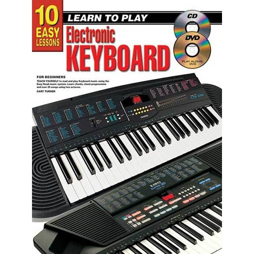 10 Easy Lessons Learn To Play Keyboard Book/CD/DVD Book
