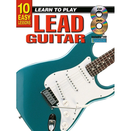 10 Easy Lessons LTP Lead Guitar Book with CD and DVD