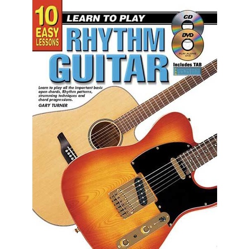 10 Easy Lessons Learn To Play Rhythm Book/CD/DVD Book