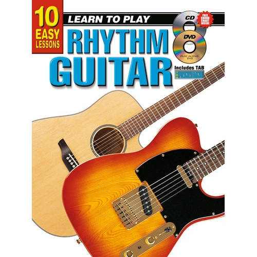 10 Easy Lessons LTP Rhythm Guitar Book, CD, DVD