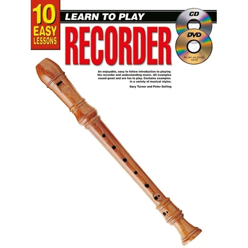 10 Easy Lessons Learn to Play Recorder Book