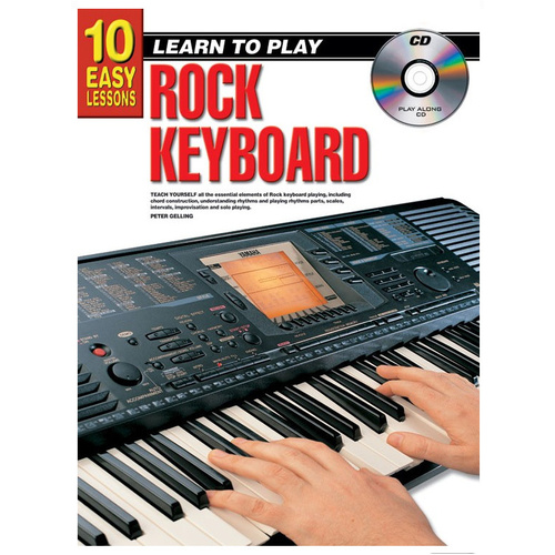 10 Easy Lessons to Learn Rock Keyboard Book/CD