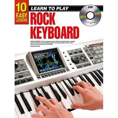 10 Easy Lessons to Learn Rock Keyboard Book/CD